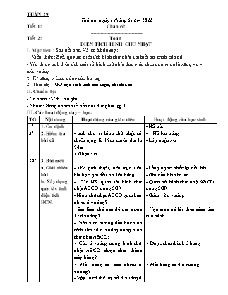 Giáo án lớp 3 - Tuần 29 - Năm học 2018-2019