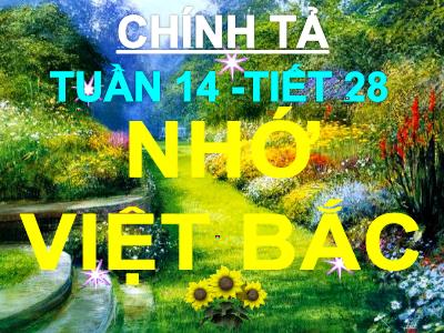 Bài giảng Chính tả Lớp 3 - Tuần 14, Tiết 28: Nghe viết Nhớ Việt Bắc - Năm học 2020-2021