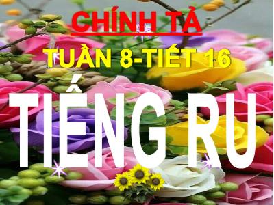 Bài giảng Chính tả Lớp 3 - Tuần 8, Tiết 16: Nhớ viết Tiếng ru