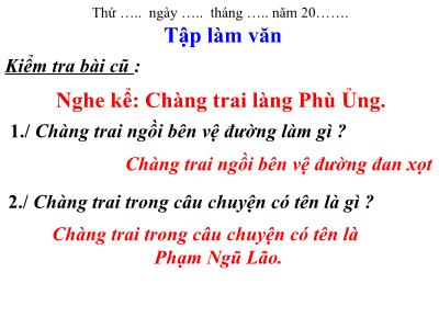 Bài giảng Tập làm văn 3 - Báo cáo hoạt động