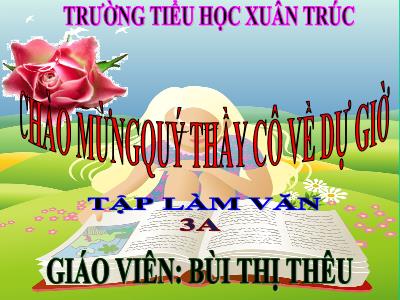 Bài giảng Tập làm văn 3 - Nghe – kể: Không nỡ nhìn - Giáo viên: Bùi Thị Thêu