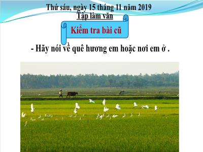 Bài giảng Tập làm văn lớp 3 - Nói, viết về cảnh đẹp đất nước