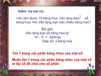 Bài giảng môn Toán khối 3 - Gấp một số lên nhiều lần