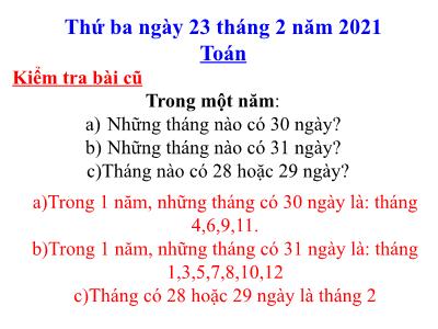 Bài giảng Toán 3 - Hình tròn, tâm, đường kính, bán kính (T. 110)