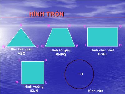 Bài giảng Toán 3 - Hình tròn