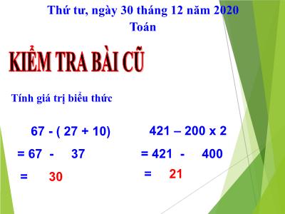 Bài giảng Toán 3 - Luyện tập chung trang 101