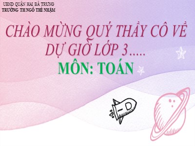 Bài giảng Toán 3 - Luyện tập chung Trang 90