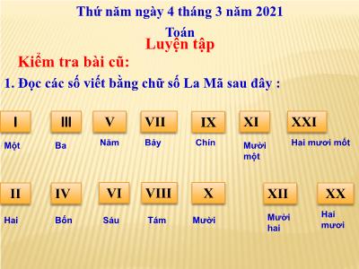 Bài giảng Toán 3 - Luyện tập trang 122