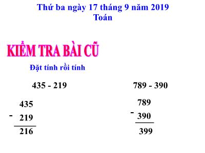 Bài giảng Toán 3 - Luyện tập trang 8