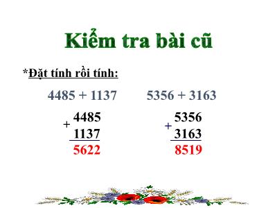 Bài giảng Toán 3 - Phép trừ các số trong phạm vi 10 000 - Trường tiểu học Thới Hòa