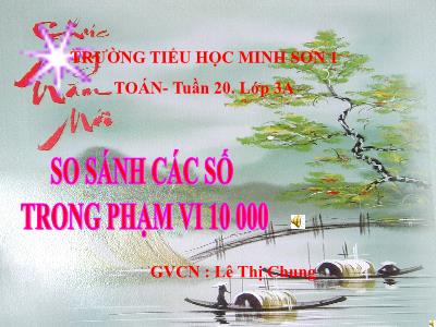 Bài giảng Toán 3 - So sánh các số trong phạm vi 10 000 - GV: Lê Thị Chung
