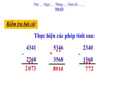 Bài giảng Toán 3: Tháng - Năm