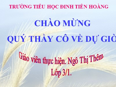 Bài giảng Toán 3 - Tiền Việt Nam - Giáo viên: Ngô Thị Thêm