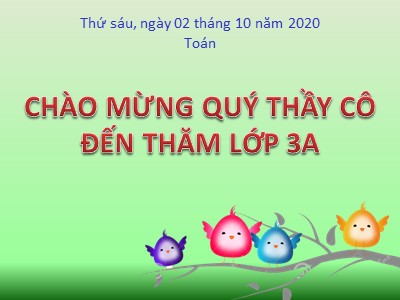 Bài giảng Toán 3 - Tìm một trong các phần bằng nhau của một số