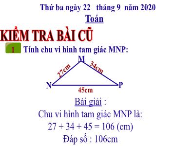 Bài giảng Toán khối 3 - Ôn tập về giải toán