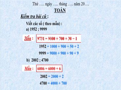 Bài giảng Toán khối 3 - Số 10 000 - Luyện tập (trang 97)