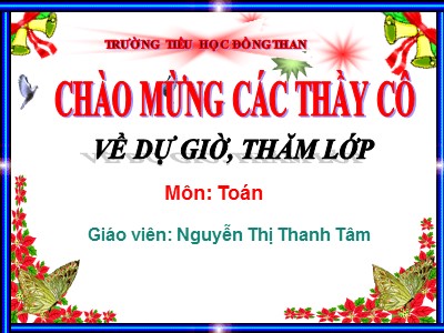 Bài giảng Toán khối 3 - Tiết 39: Tìm số chia