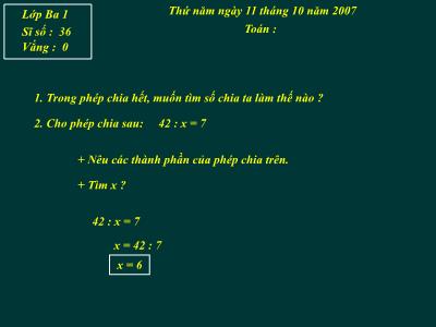 Bài giảng Toán khối 3 - Tiết 41: Góc vuông, góc không vuông