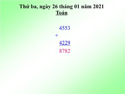 Bài giảng Toán lớp 3: Tháng - Năm (S/107)