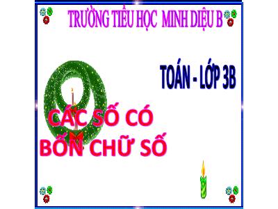 Bài giảng Toán lớp 3B - Các số có bốn chữ số