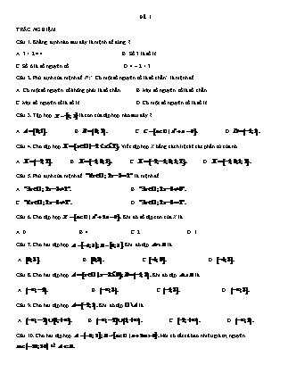 Ôn thi học kì I môn Toán lớp 10