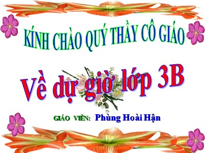 Bài giảng Luyện từ và câu lớp 3 - Tiết 10: So sánh. Dấu chấm