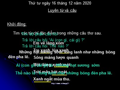 Bài giảng Luyện từ và câu lớp 3 - Từ ngữ về các dân tộc. Luyện tập về so sánh