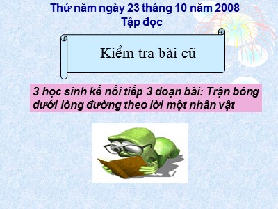 Bài giảng lớp 3 môn học Tập đọc - Bận