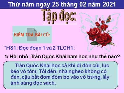 Bài giảng môn Tập đọc 3 - Bàn tay cô giáo (Nguyễn Trọng Hoàn)