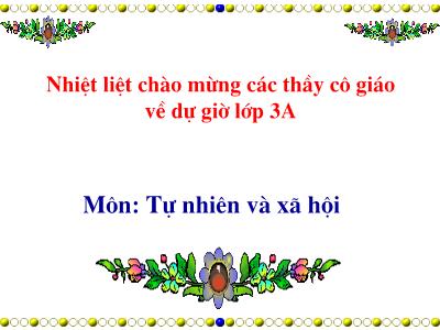 Bài giảng môn Tự nhiên & xã hội 3 - Vệ sinh thần kinh