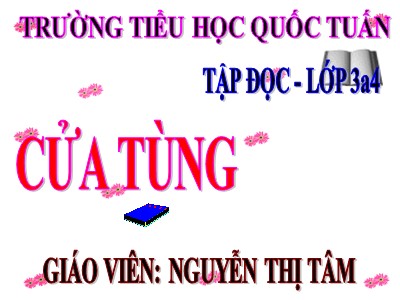 Bài giảng Tập đọc 3 - Cửa Tùng - Giáo viên: Nguyễn Thị Tâm