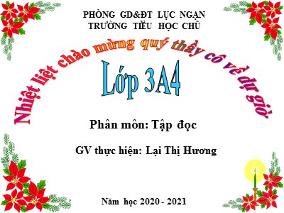 Bài giảng Tập đọc 3 - Cửa Tùng (Theo Thụy Chương) - GV: Lại Thị Hương