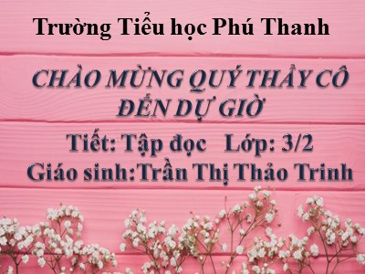 Bài giảng Tập đọc 3 - Nắng phương Nam - Giáo sinh: Trần Thị Thảo Trinh