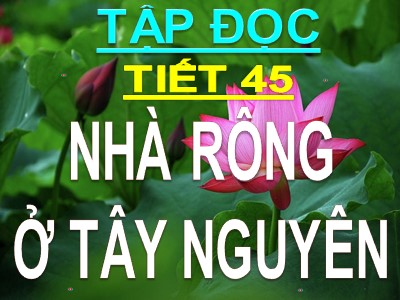 Bài giảng Tập đọc 3 - Tiết 45: Nhà rông ở Tây Nguyên