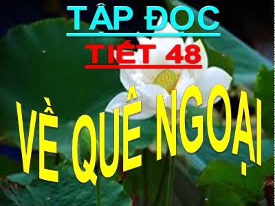 Bài giảng Tập đọc 3 - Tiết 48: Về quê ngoại