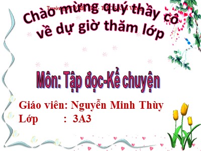 Bài giảng Tập đọc + kể chuyện 3 - Nắng phương nam - Giáo viên: Nguyễn Minh Thùy