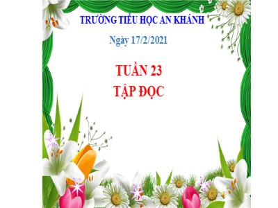 Bài giảng Tập đọc + Kể chuyện 3 - Tuần 23: Nhà ảo thuật