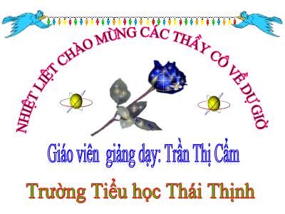 Bài giảng Tự nhiên và Xã hội 3 - Bài 19: Các thế hệ trong một gia đình - Giáo viên: Trần Thị Cẩm