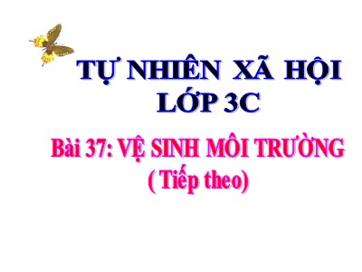 Bài giảng Tự nhiên và xã hội lớp 3 - Bài 37: Vệ sinh môi trường (Tiếp theo)