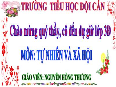 Bài giảng Tự nhiên & xã hội 3 - Bài 11: Vệ sinh cơ quan bài tiết nước tiểu - Giáo viên: Nguyễn Hồng Thương