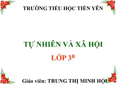 Bài giảng Tự nhiên & xã hội 3 - Bài 19: Các thế hệ trong một gia đình - Giáo viên: Trung Thị Minh Hội