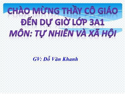 Bài giảng Tự nhiên & xã hội 3 - Bài 19: Các thế hệ trong một gia đình - GV: Đỗ Văn Khanh