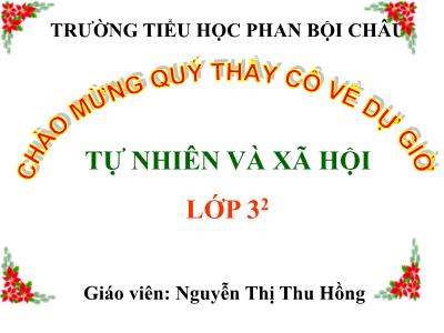 Bài giảng Tự nhiên & xã hội 3 - Bài 19: Các thế hệ trong một gia đình - Giáo viên: Nguyễn Thị Thu Hồng