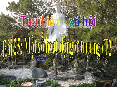 Bài giảng Tự nhiên & xã hội 3 - Bài 25: Một số hoạt động ở trường (T2)