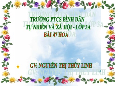 Bài giảng Tự nhiên xã hội 3 - Bài 47: Hoa - GV: Nguyễn Thị Thùy Linh