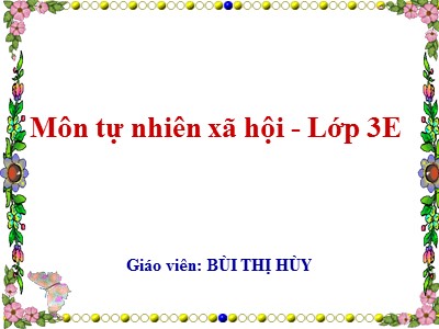 Bài giảng Tự nhiên & xã hội 3 - Các hoạt động thông tin liên lạc - Giáo viên: Bùi Thị Hùy