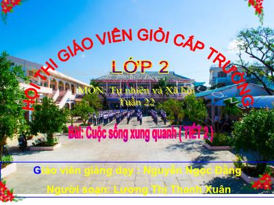 Bài giảng Tự nhiên & xã hội 3 - Cuộc sống xung quanh (tiết 2) - Người soạn: Lương Thị Thanh Xuân