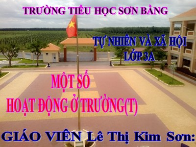 Bài giảng Tự nhiên & xã hội 3 - Một số hoạt động ở trường (Tiếp theo) - Giáo viên: Lê Thị Kim Sơn