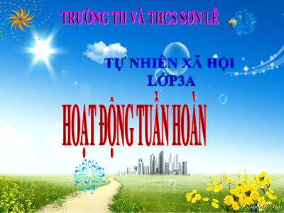 Bài giảng Tự nhiên & xã hội 3 - Tiết 7: Hoạt động tuần hoàn - Trường TH và THCS Sơn Lễ