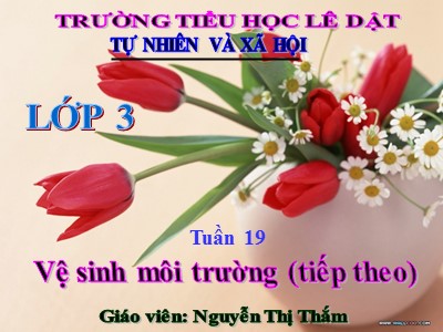 Bài giảng Tự nhiên & xã hội 3 - Tuần 19: Vệ sinh môi trường (tiếp theo) - Giáo viên: Nguyễn Thị Thắm